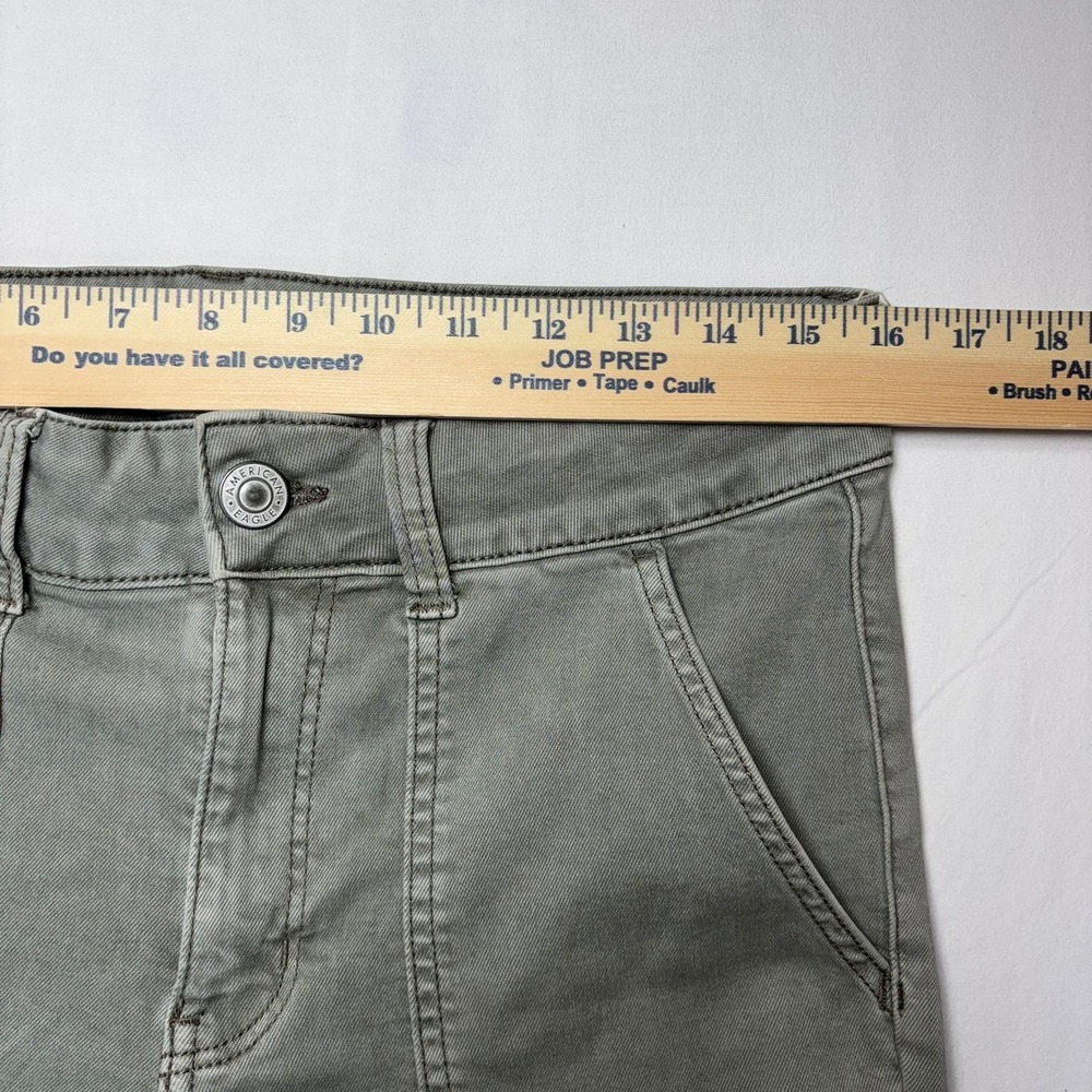American Eagle Cargo Jeggings Womens 12 32x28 Green Next Level Stretch Hi Rise - Picture 6 of 10